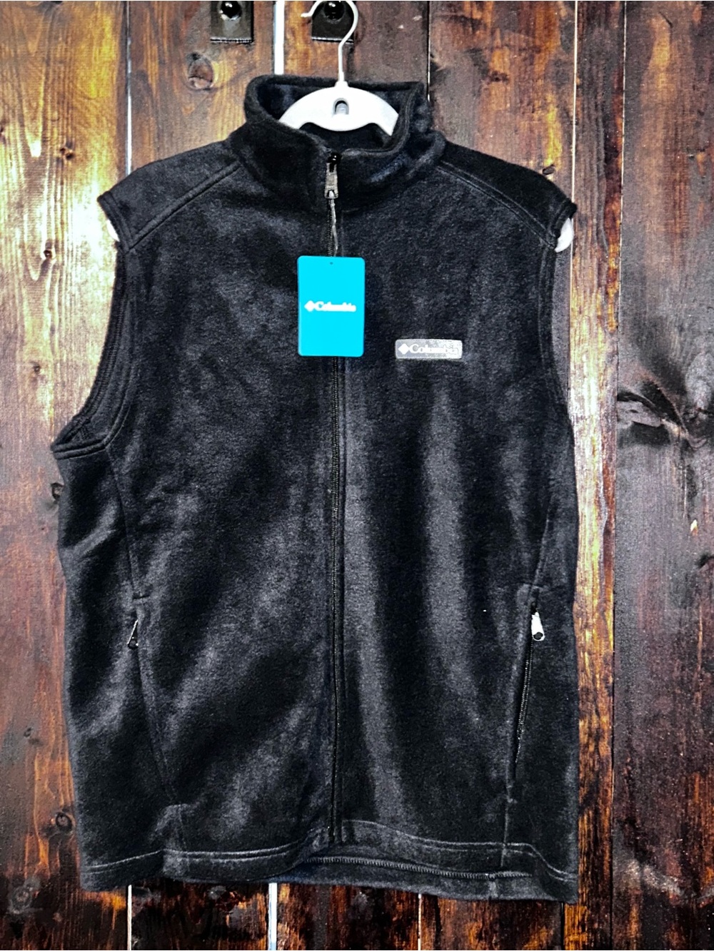 Columbia Black Fleece Zip-Up Vest NWT